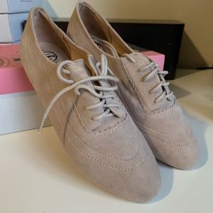 Jeffery Campbell Miller Suede Oxford Nude